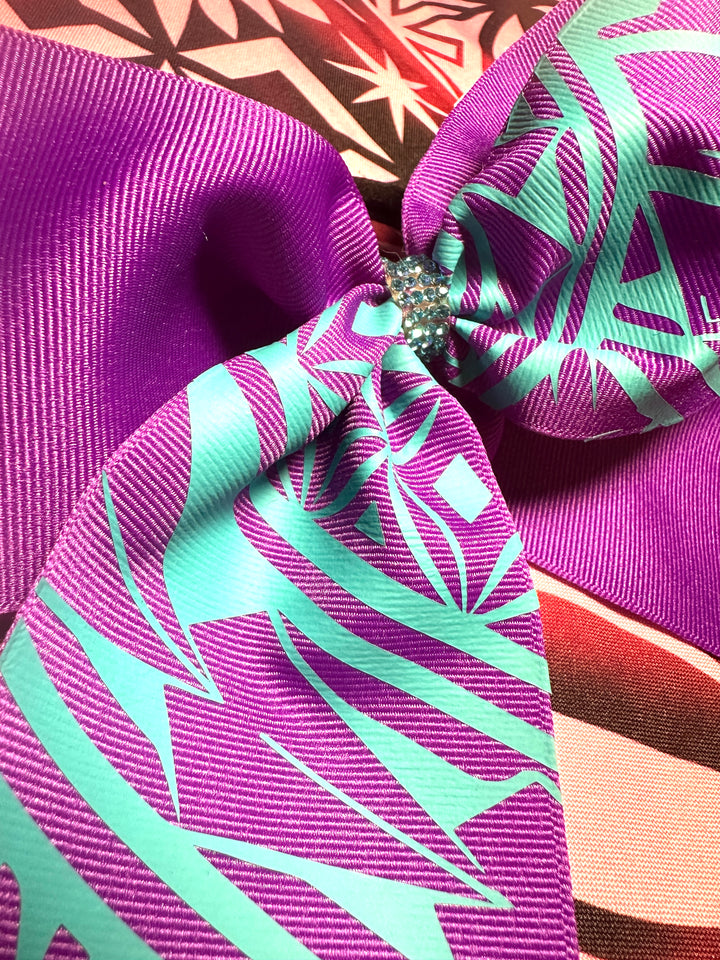 Purple Bow Turquoise Tribal