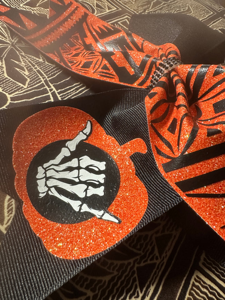 Glow in the dark SHAKA Halloween Tribal Glitter Bow