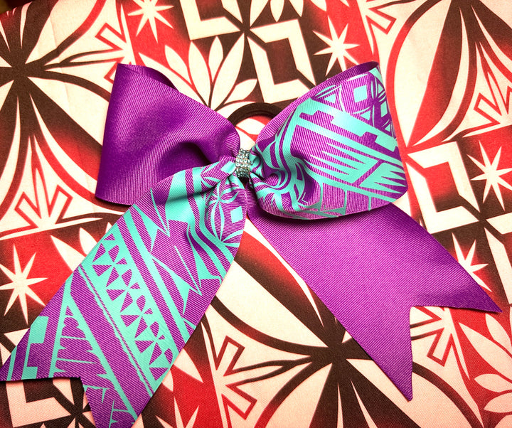 Purple Bow Turquoise Tribal