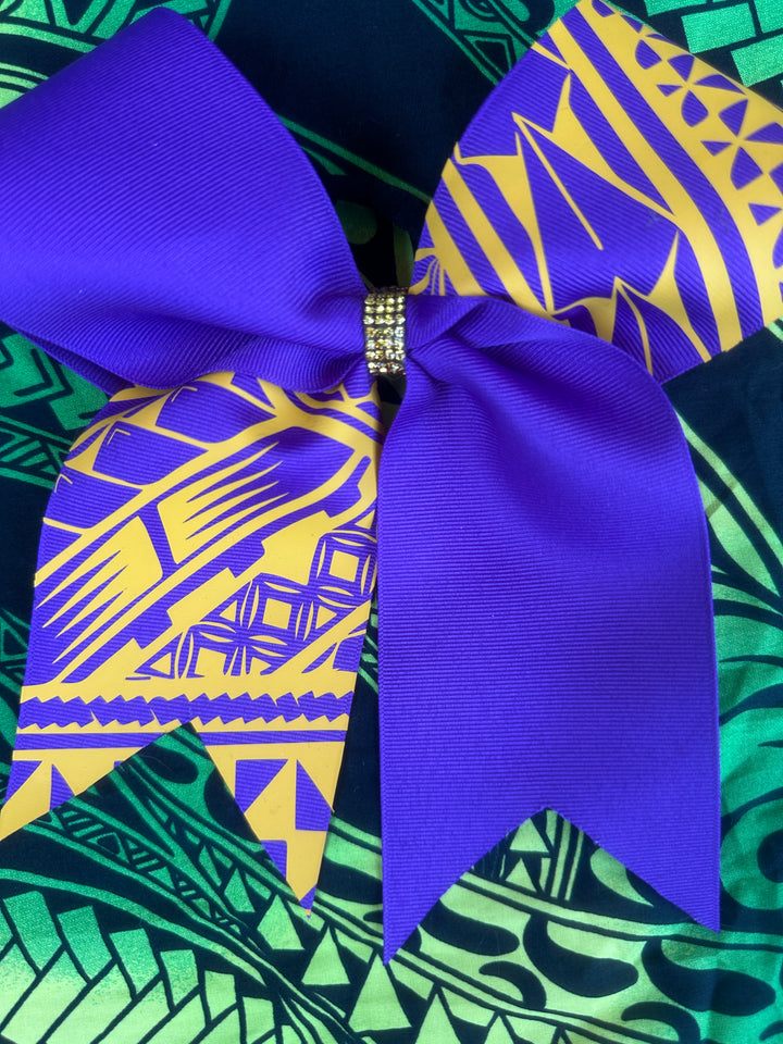 Purple Bow Athletic Gold Tribal