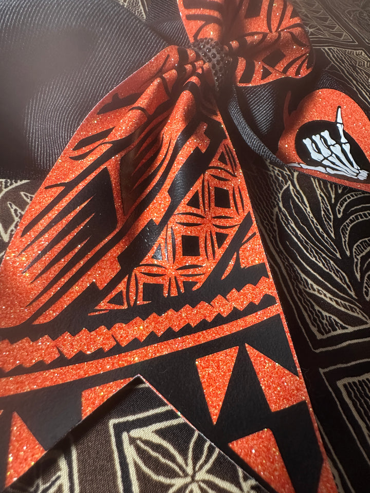 Glow in the dark SHAKA Halloween Tribal Glitter Bow