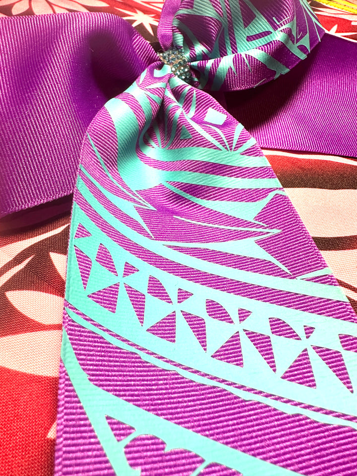 Purple Bow Turquoise Tribal
