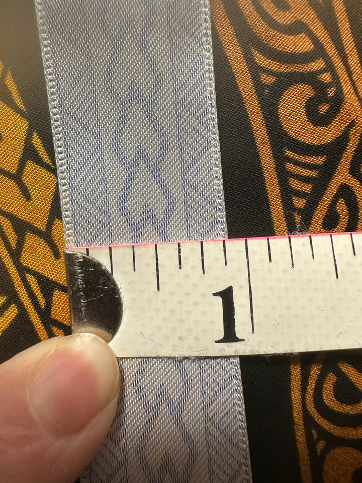 7/8” Blue On White Ribbon 10 Yards