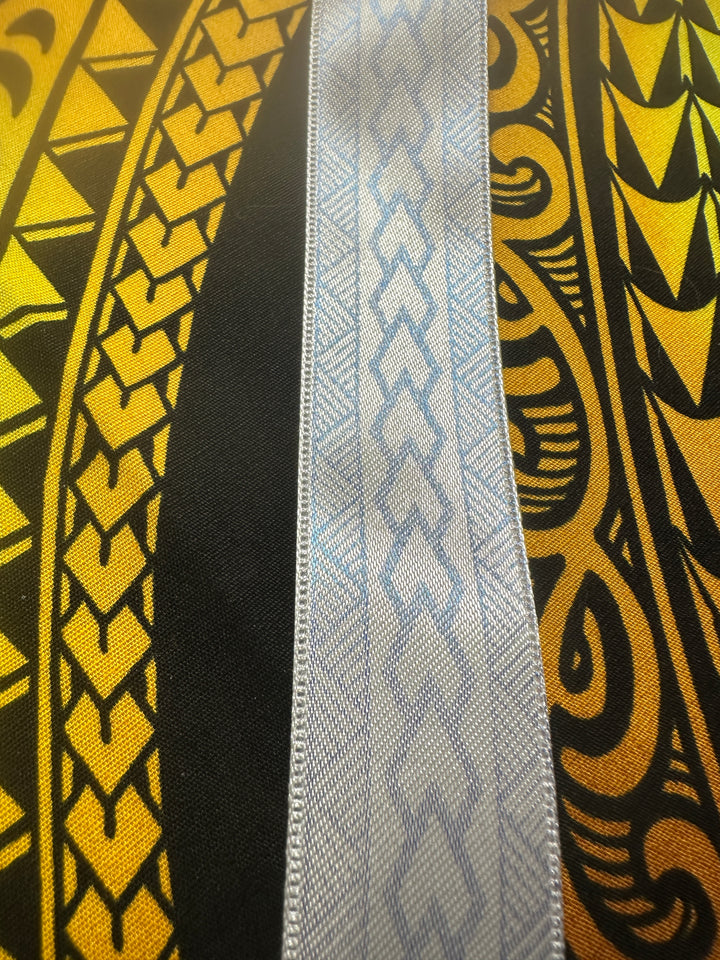 7/8” Blue On White Ribbon 10 Yards