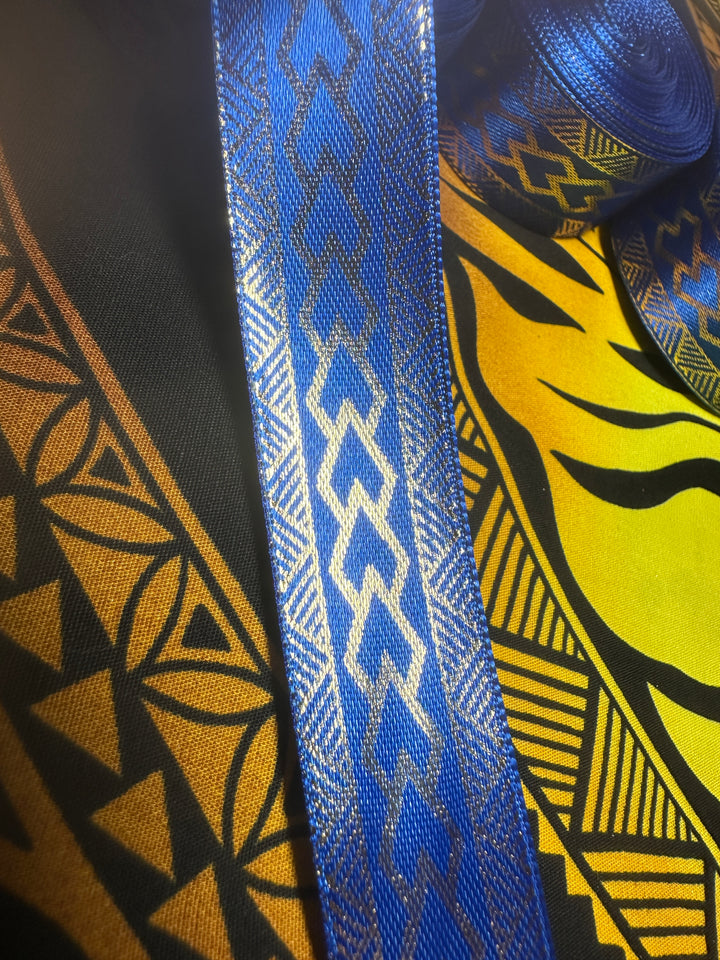 7/8” Gold On Royal Blue Ribbon 20 Yards