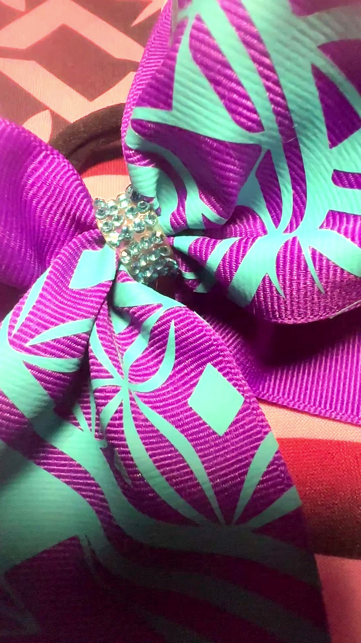 Purple Bow Turquoise Tribal