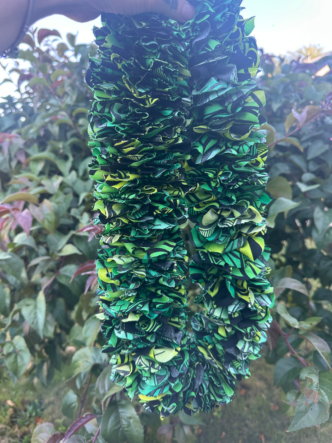 Green & Yellow Tribal Forever Fabric Lei