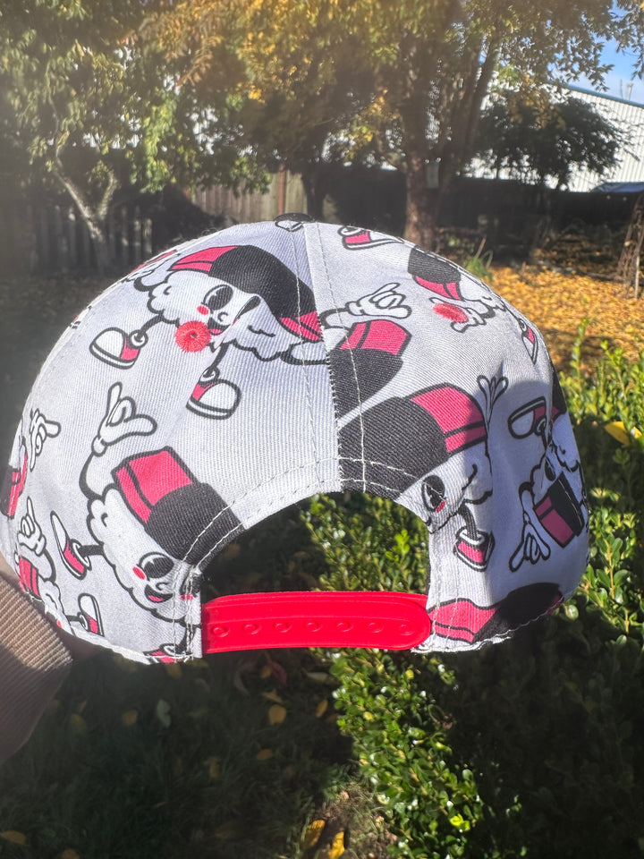 808 Musubi Rhinestone Flat Bill Snapback