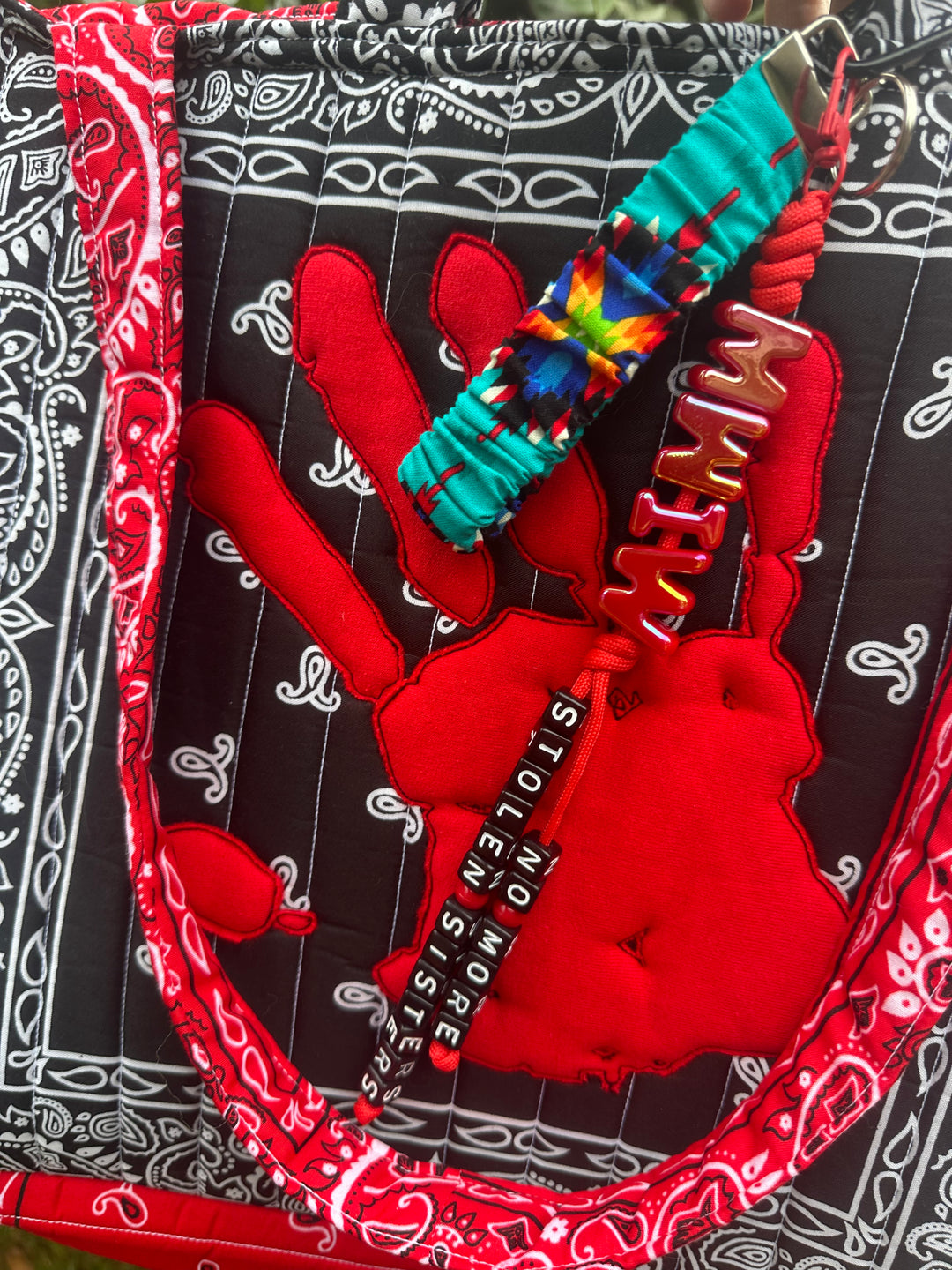 MMIW Bandana Tote with bag tag