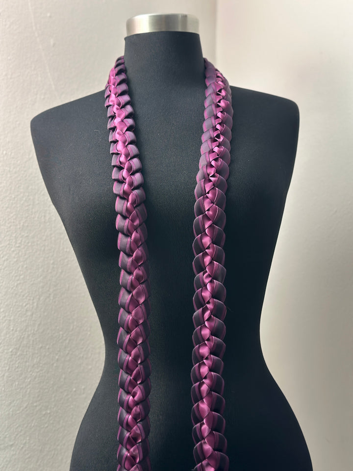 Burgundy 4 Ribbon Lei
