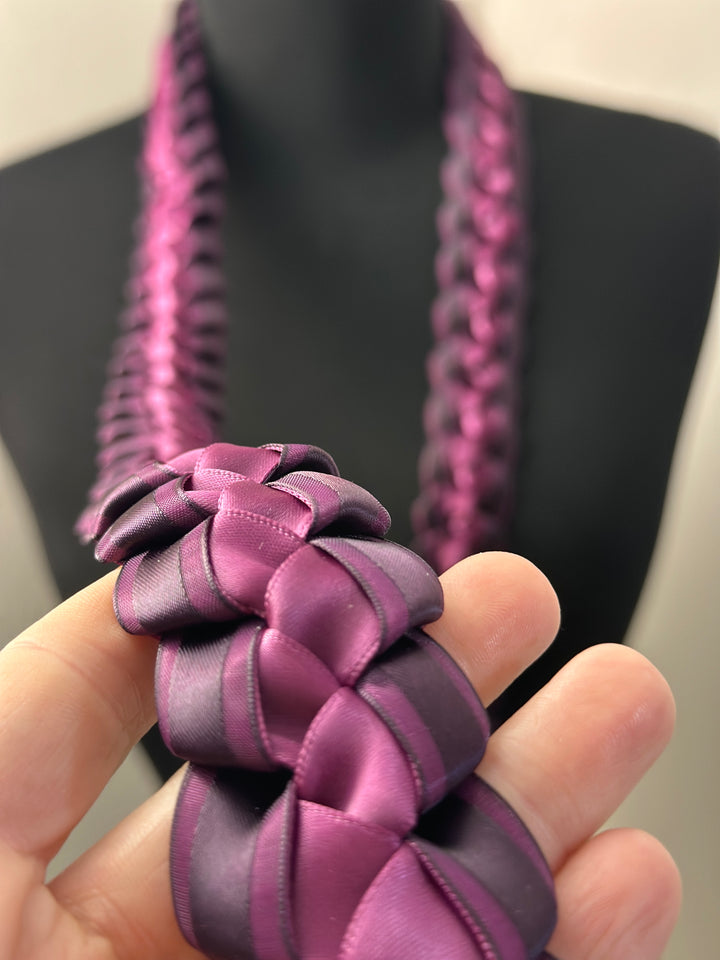 Burgundy 4 Ribbon Lei