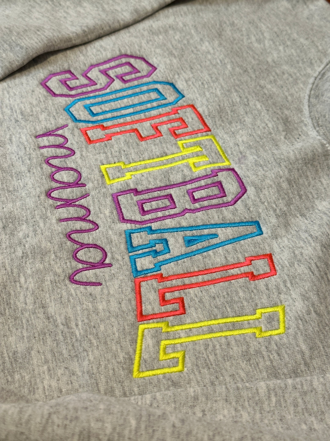 Softball Mama Gray Crewneck