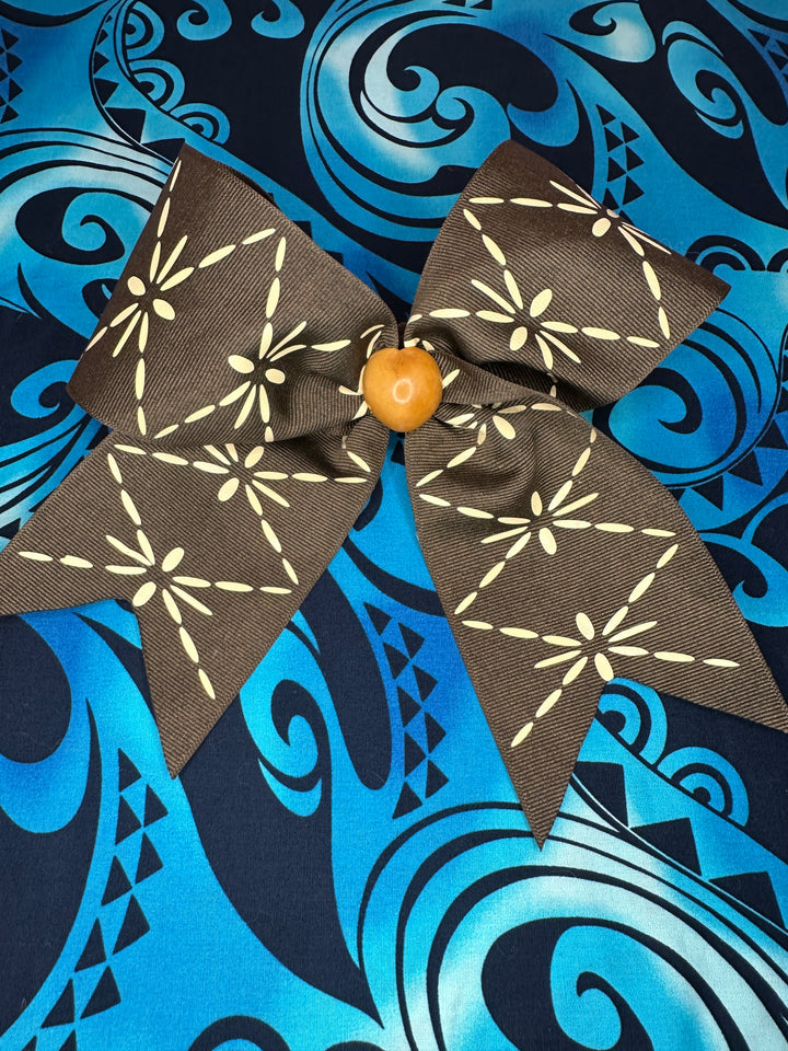 Brown Bow with Cream