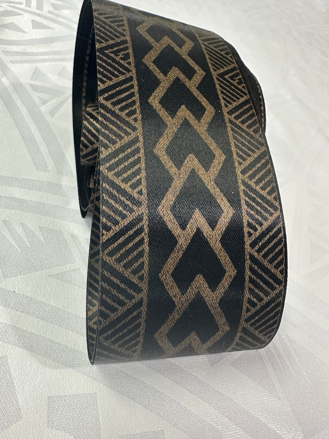 2 1/2” Gold on Black Ribbon 5 yards