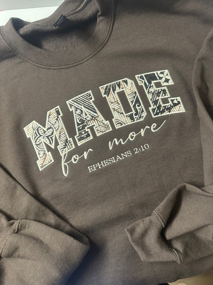 Made for More Crewneck | Brown XL