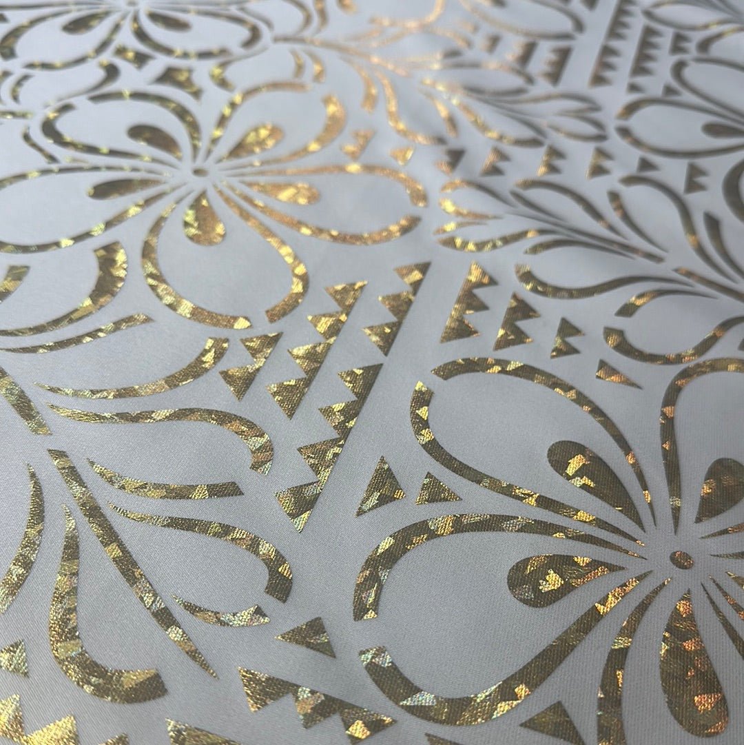 Gold Glitter Flake Foil on Cream Stretch SF80 - CHEEHOOlife