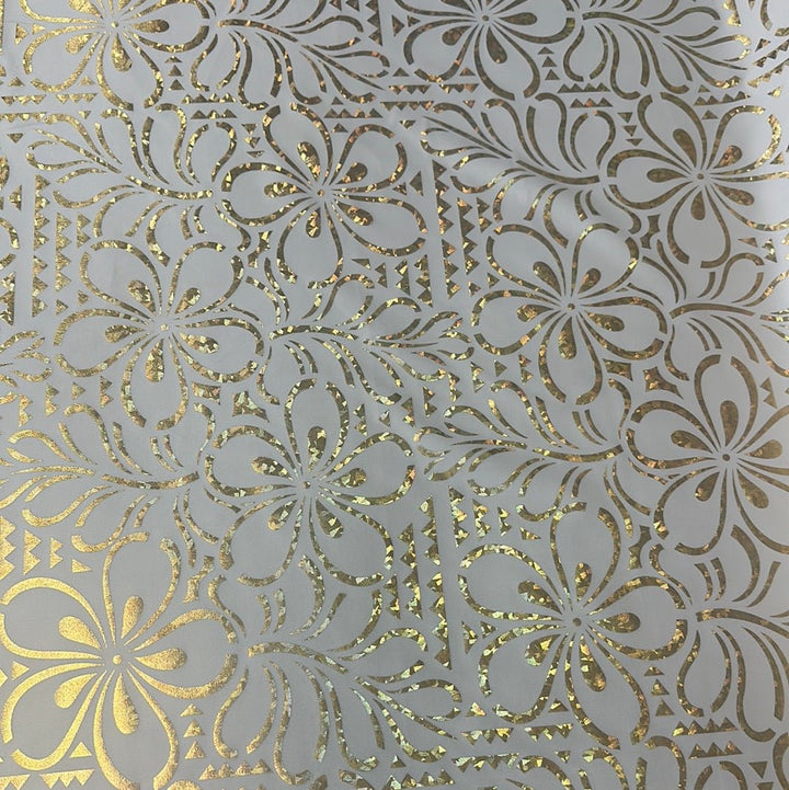 Gold Glitter Flake Foil on Cream Stretch SF80 - CHEEHOOlife