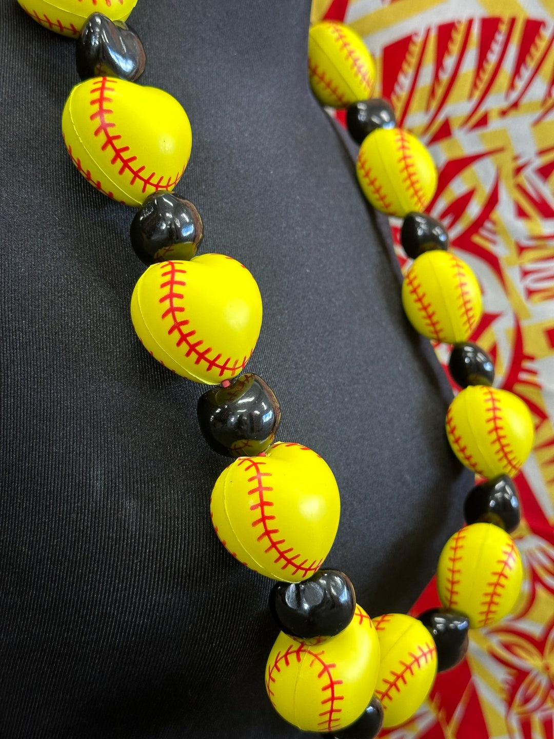 Heart Shaped Softball Kukui Lei - CHEEHOOlife