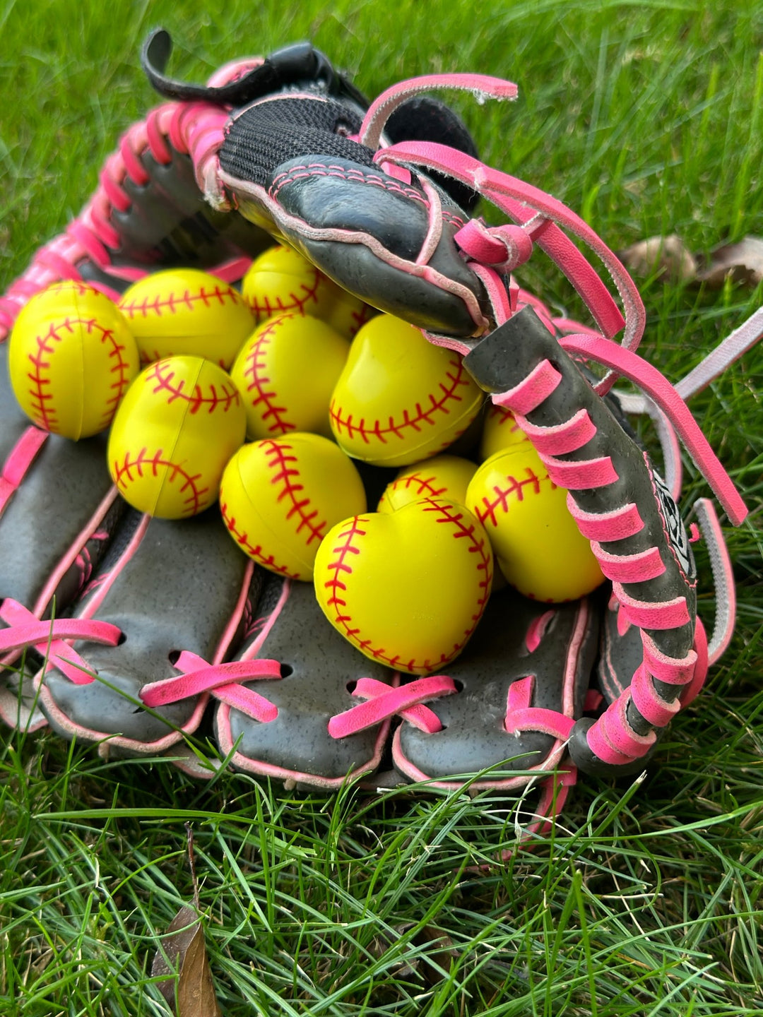 Love at First Pitch Mini Heart Shaped Foam Softball - CHEEHOOlife