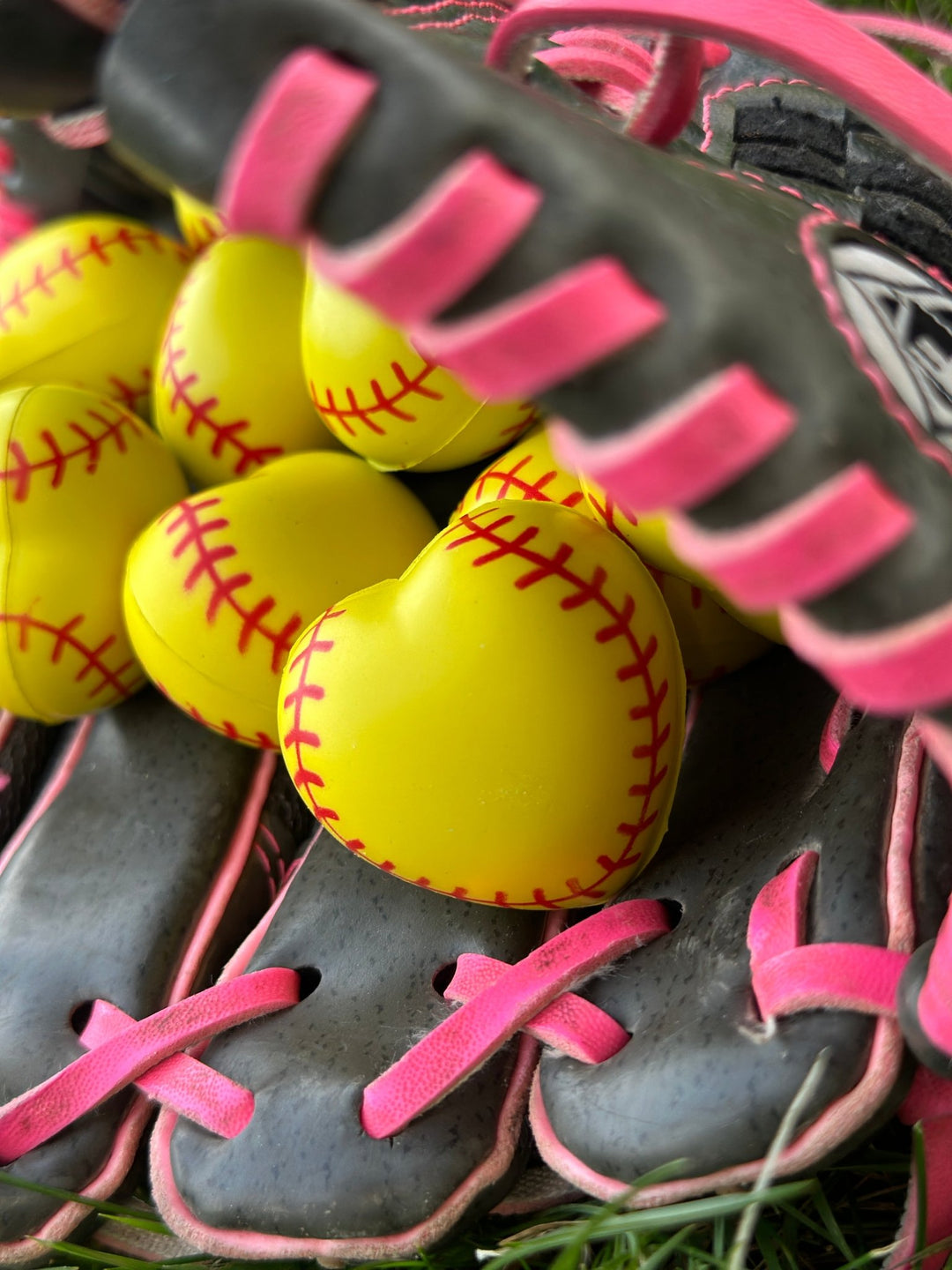 Love at First Pitch Mini Heart Shaped Foam Softball - CHEEHOOlife