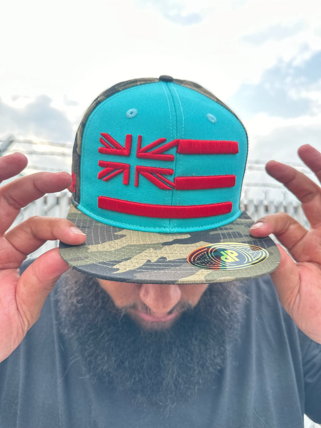 Mint and Camo Flatbill Snapback - CHEEHOOlife