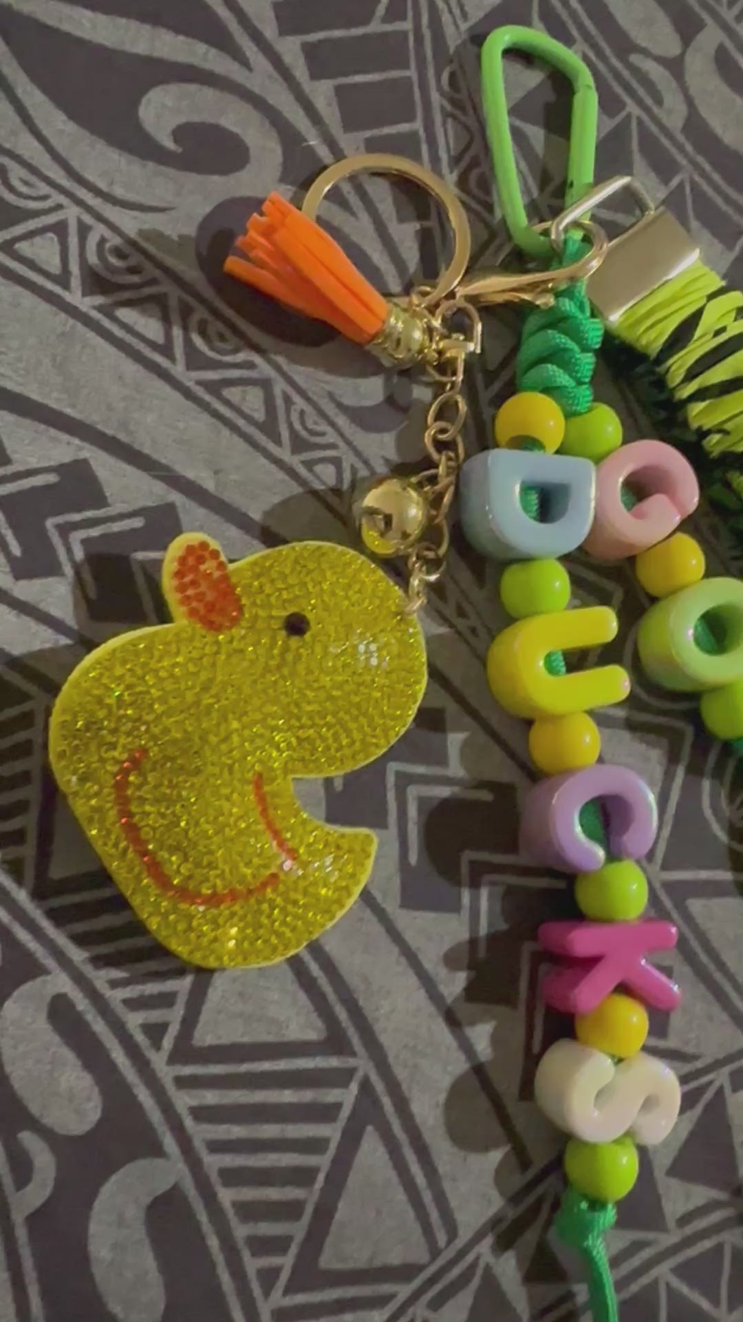 GO DUCKS chunky key chain