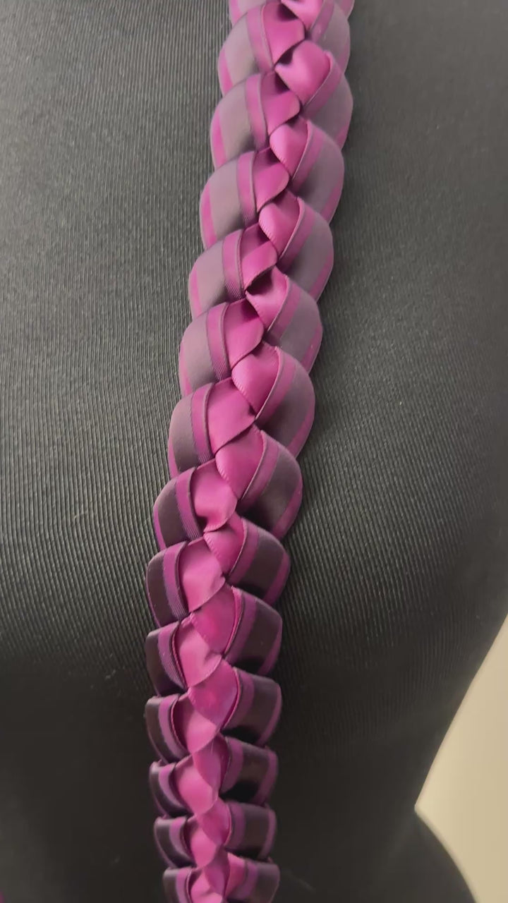 Burgundy 4 Ribbon Lei