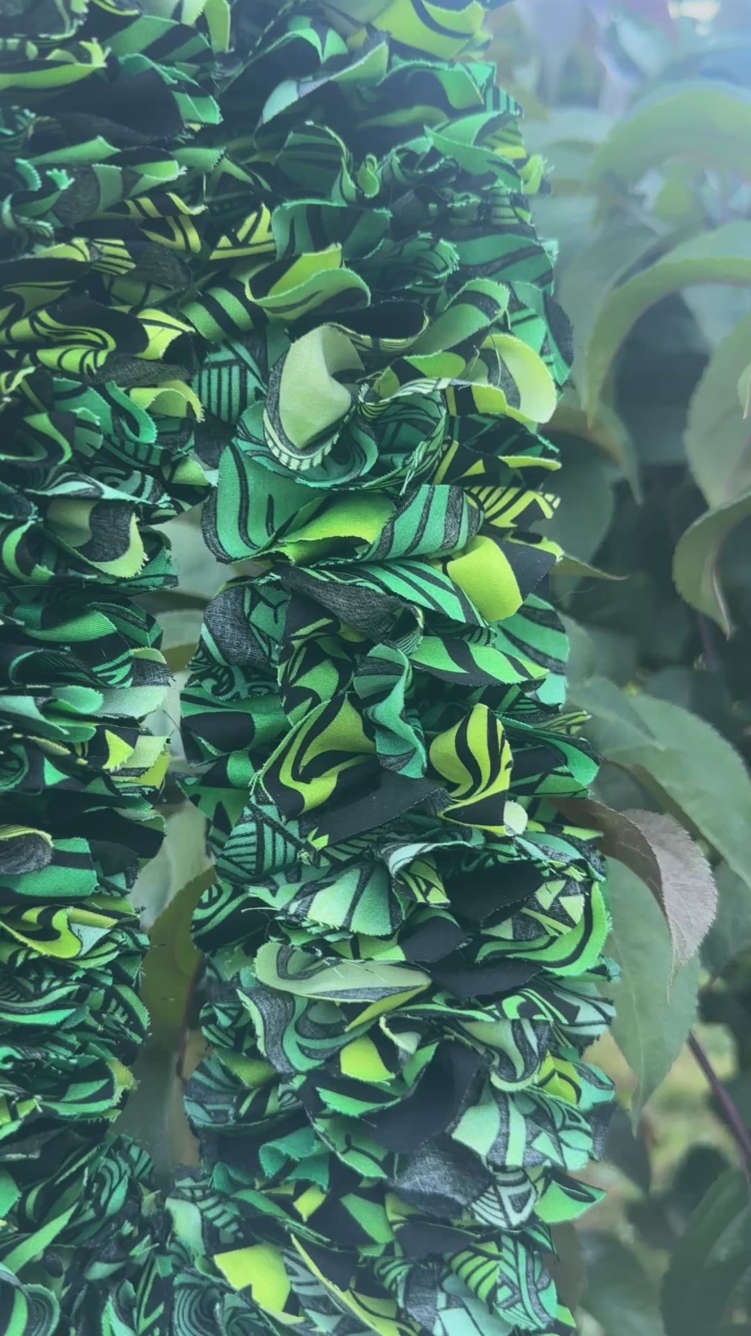 Green & Yellow Tribal Forever Fabric Lei