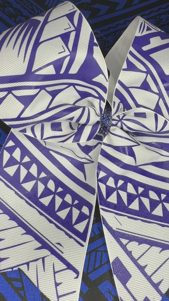 White Bow Purple Tribal