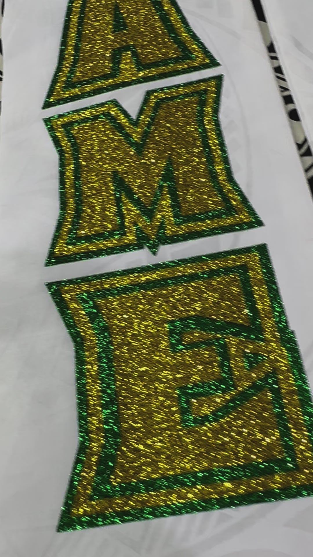 Two Color Glitter Custom Graduation Stole