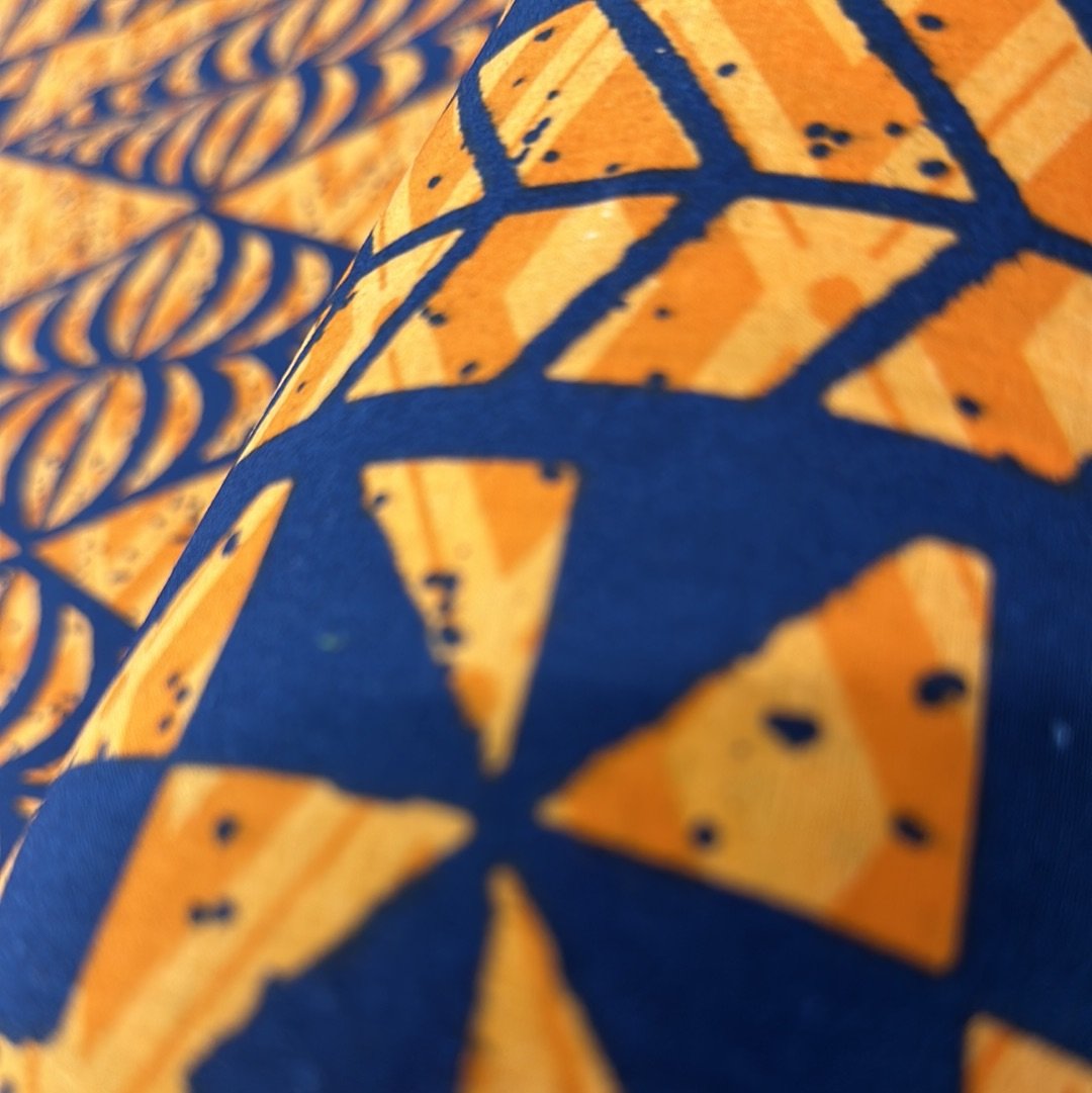 Navy Blue & Orange Cotton 752 - CHEEHOOlife