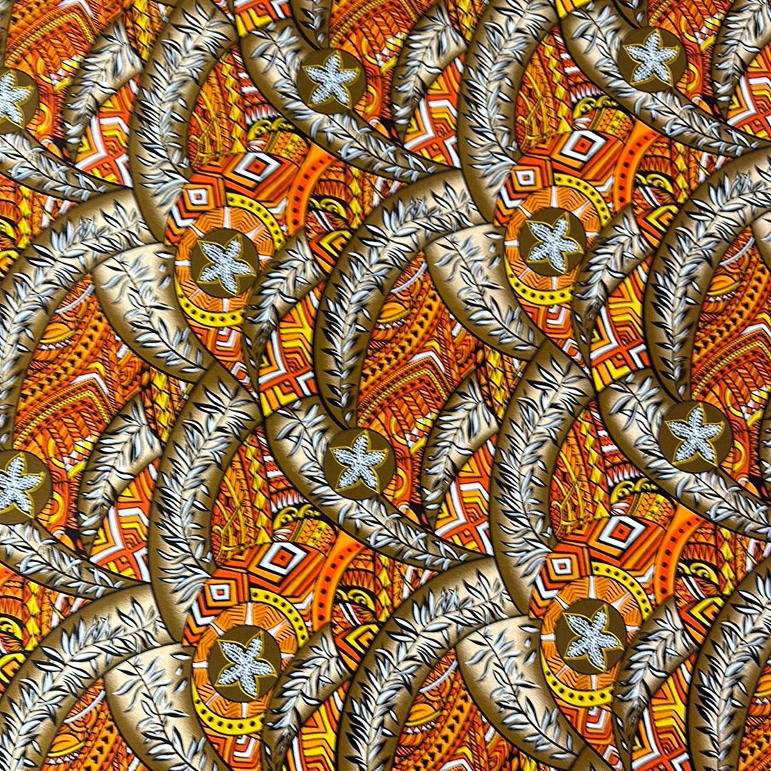 Orange and Brown Cotton Dobby - CHEEHOOlife