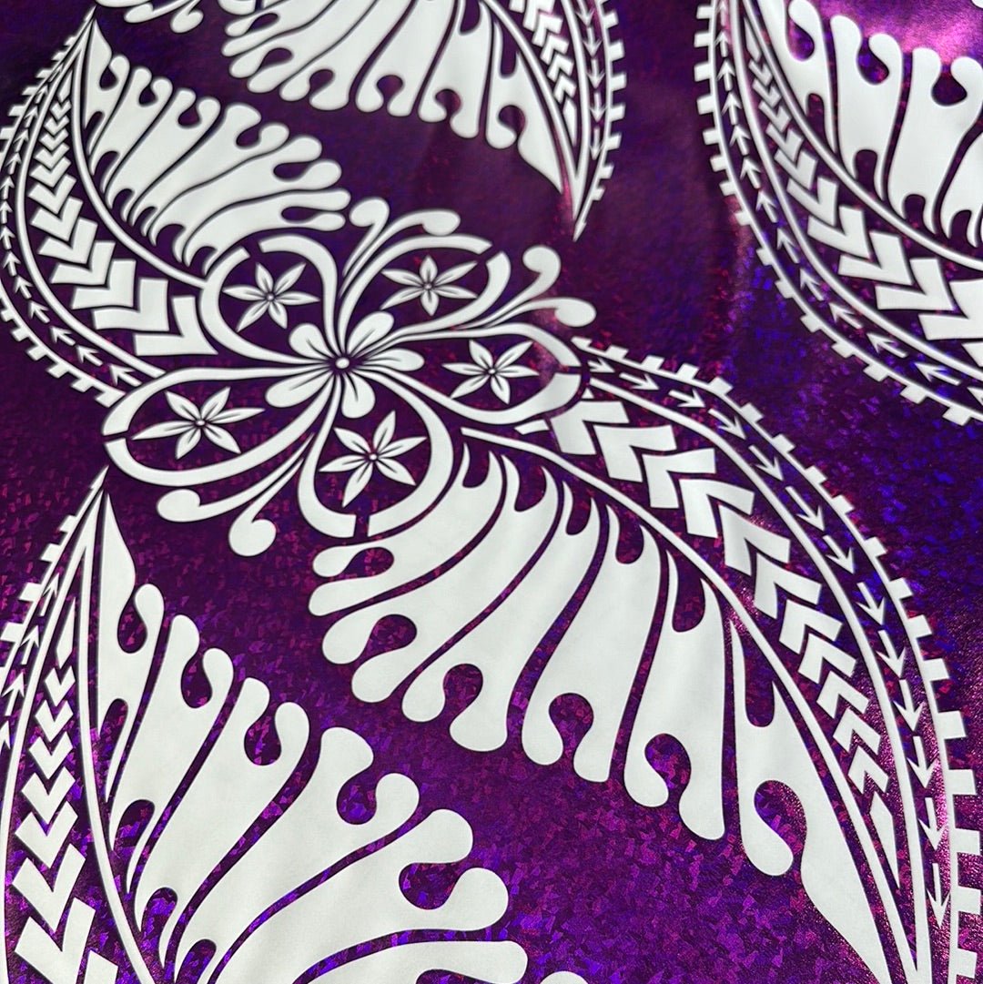 Purple Foil on White Stretch SF77 - CHEEHOOlife
