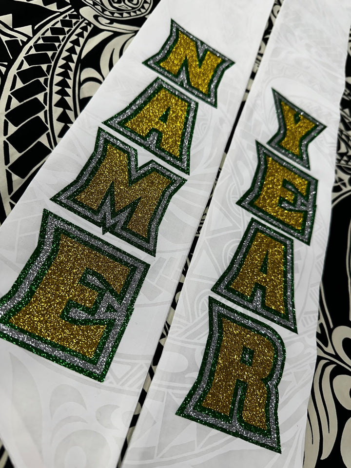 Three Color Glitter Custom Graduation Stole - CHEEHOOlife